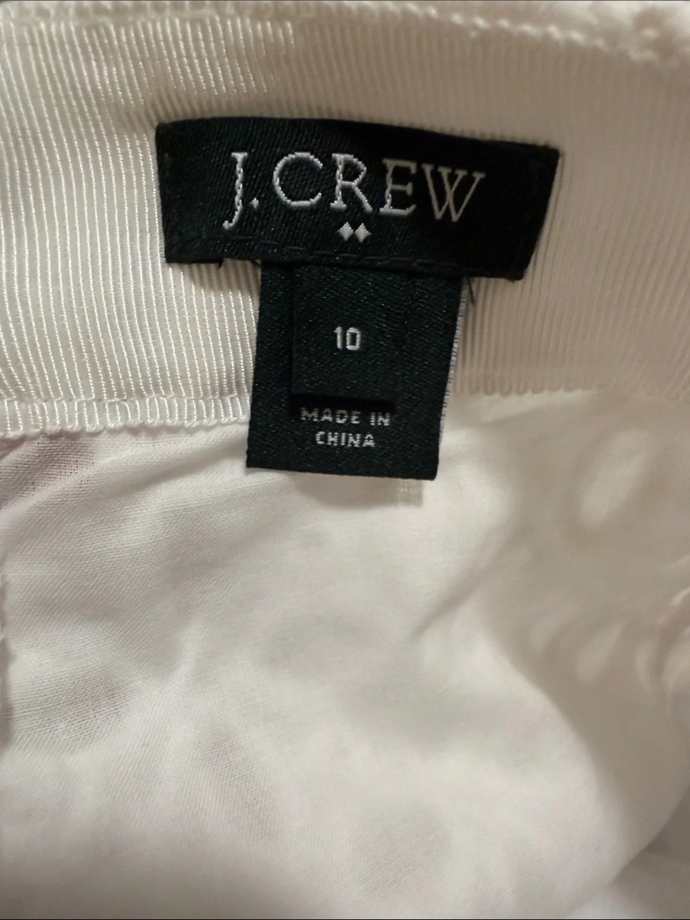 J. Crew White Eyelet Mini Skirt 100% cotton Size 10